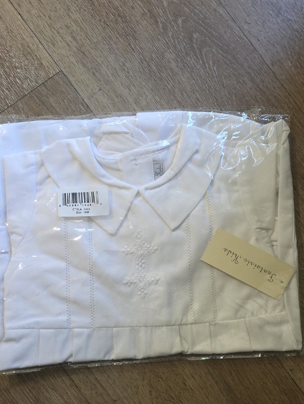 White Kids Matching Set with Peter Pan Collar